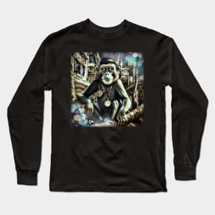 Steam Punk Rock Ape Long Sleeve T-Shirt